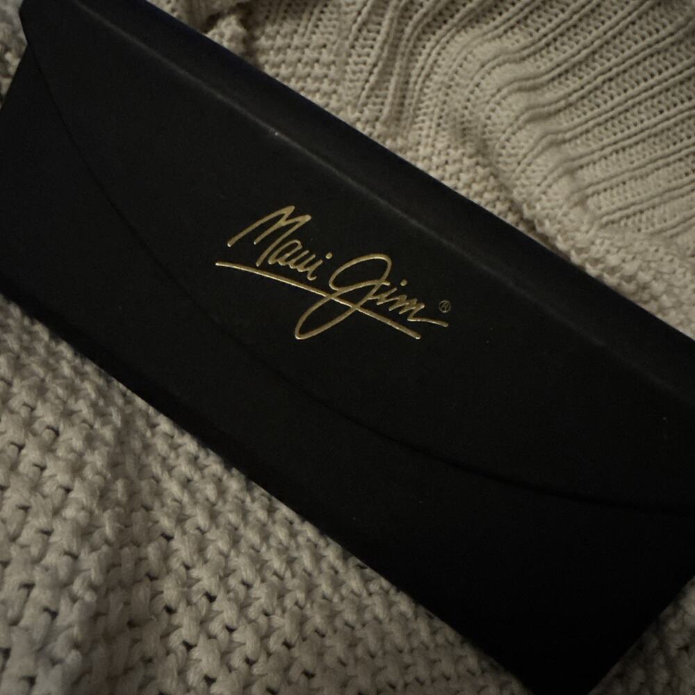 Maui Jim Trifold Sunglasses / Eyeglasses Case 6" Black Gold Magnetic Close - Picture 2 of 6